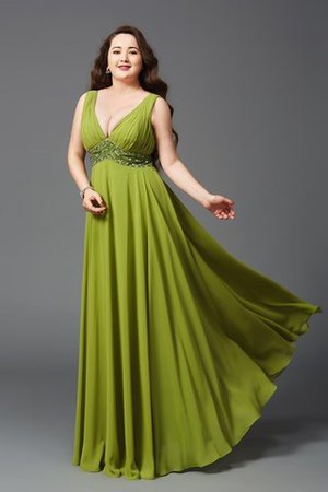 Robe de bal avec chiffon a-ligne manche nulle de princesse larges bretelles - Photo 1