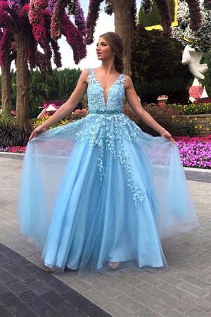 Robe de bal longueru au niveau de sol captivant de princesse avec perle exclusif - Photo 1