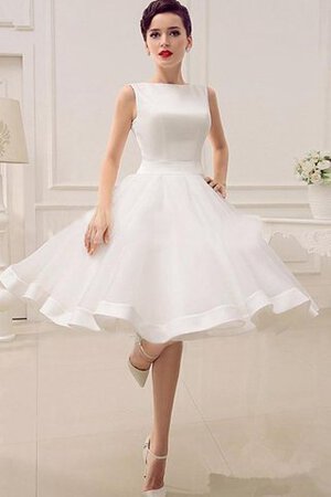 Robe de mariée luxueux de col bateau avec nœud manche nulle col en forme de cœur - Photo 1