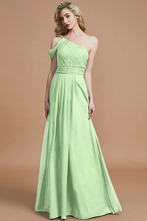 Abito da Damigella Naturale A-Line Principessa in Chiffon Monospalla - Foto 33