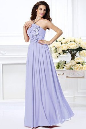 Robe demoiselle d'honneur fermeutre eclair en chiffon avec fleurs de bustier ligne a - Photo 17