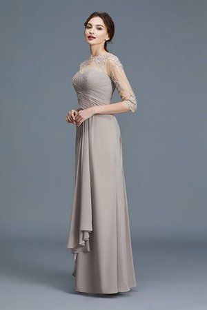 Abito mamma Sposa Naturale con Increspature in Chiffon Principessa A-Line - Foto 5