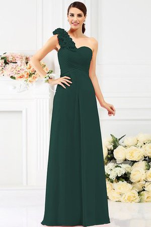 Robe demoiselle d'honneur avec sans manches en chiffon avec zip ligne a jusqu'au sol - Photo 9