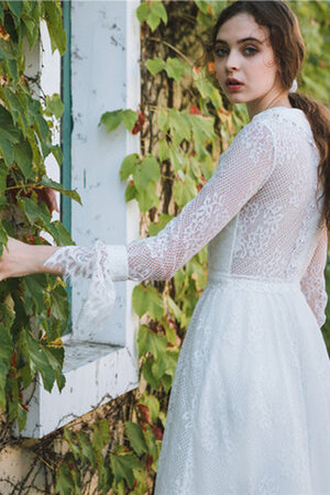 Robe de mariée avec zip séduisant avec manche longue en plein air intemporel - Photo 4