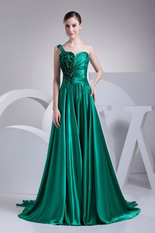 Plissiertes Ärmelloses A-Line Abendkleid mit Rüschen - Bild 2