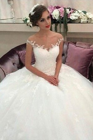 Abito da Sposa Retro Naturale Lusso Coda A Strascico Corto Fuori dalla spalla - Foto 1