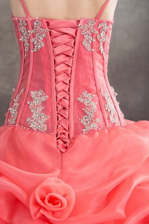 Abito Quinceanera con Increspature Conotta Ball Gown con Applique - Foto 5