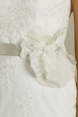 Robe de mariée sexy appliques de col entaillé gaine ceinture - Photo 3