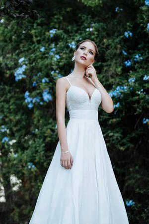 Abito da Sposa in Taffeta Senza Maniche alta vita A-Line in pizzo Conotta - Foto 1