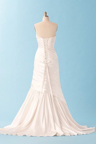 Vestido de Novia en Tafetán de Sala de Blusa plisada de Escote Corazón de Cordón - Foto 2