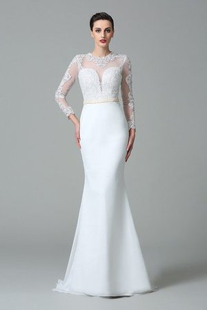 Elegante Vestido de Novia de Corte Sirena de Encaje Adorno de Joya de Largo - Foto 3