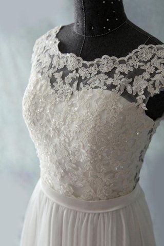 Abito da Sposa Semplice Coda A Strascico Corto con Applique in Pizzo in pizzo con Piega - Foto 2