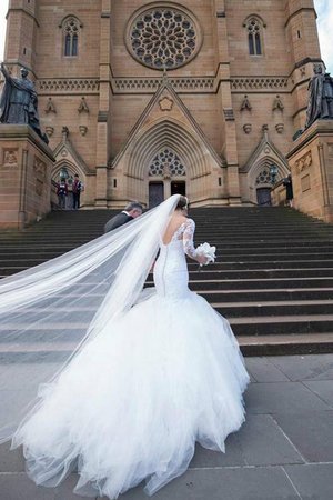 Abito da sposa accattivante a chiesa moderno convenzionale coda a strascico corto a sala - Foto 2