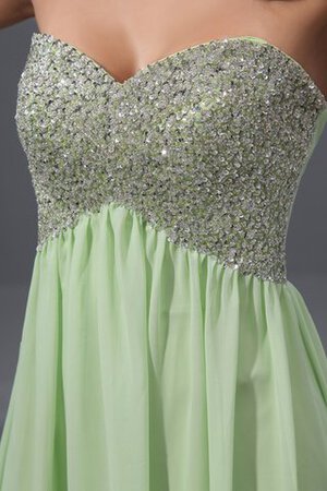 Robe de soirée brillant avec chiffon de tour de ceinture en haute a-ligne de col en cœur - Photo 4