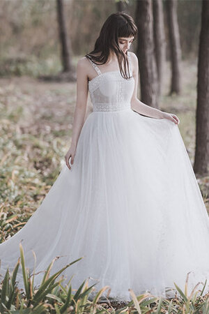 Abito da sposa allacciato a terra speciale a-line in tulle conotta - Foto 3