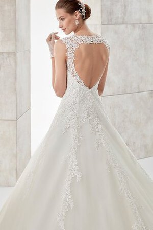 Abito da Sposa Senza Maniche A-Line classico decorato Elegante con Applique - Foto 2