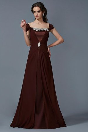 Robe de soirée longue avec chiffon fermeutre eclair a-ligne de bustier - Photo 1