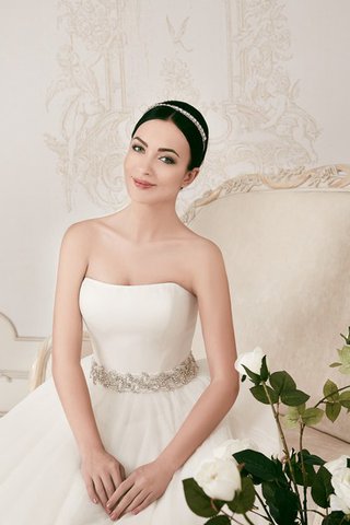 Abito da Sposa A Terra radiosa Senza Maniche in Tulle Naturale con Cristino - Foto 2