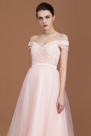 Tüll Bezaubernd Prinzessin Herz-Ausschnitt Brautjungfernkleid mit Natürlicher Taille - Bild 6