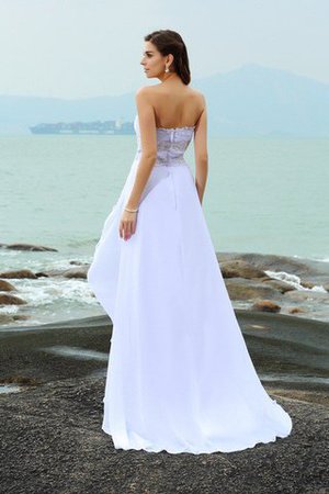 Robe de mariée distinguee longue fermeutre eclair manche nulle avec chiffon - Photo 2