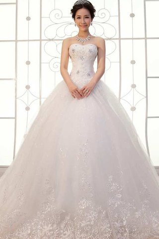 Abito da Sposa Cuore favola Allacciato con Perline Elegante Ball Gown - Foto 2