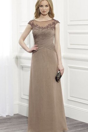 Robe de bal solennelle romantique avec chiffon col u profond decoration en fleur - Photo 1