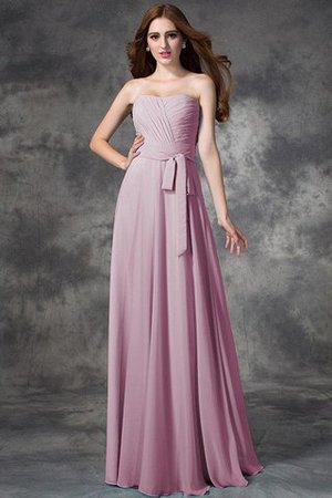 Robe demoiselle d'honneur naturel a-ligne avec chiffon fermeutre eclair de bustier - Photo 21