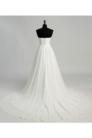 Robe de mariée luxueux simple plissé avec perle manche nulle - Photo 2