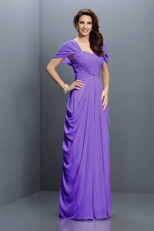 Robe demoiselle d'honneur plissage de col en cœur avec fronce a-ligne avec chiffon - Photo 24