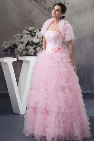 Abito dal Dolce Sedici con Applique con Increspature Senza Maniche Ball Gown - Foto 3