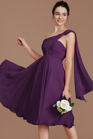 Robe demoiselle d'honneur bref ruché en chiffon ligne a avec sans manches - Photo 17