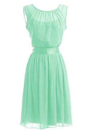 Robe demoiselle d'honneur plissage avec chiffon a-ligne ceinture col en bateau - Photo 1