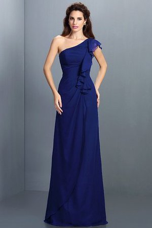 Robe demoiselle d'honneur longue en chiffon gaine avec zip avec sans manches - Photo 25