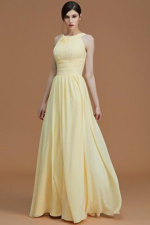 Robe demoiselle d'honneur avec zip a-ligne de princesse en chiffon manche nulle - Photo 12