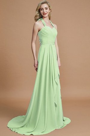 Robe demoiselle d'honneur naturel de dos nu de princesse en chiffon a-ligne - Photo 31