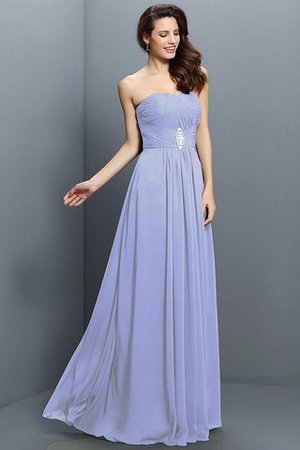 Robe demoiselle d'honneur longue de bustier jusqu'au sol fermeutre eclair a-ligne - Photo 17