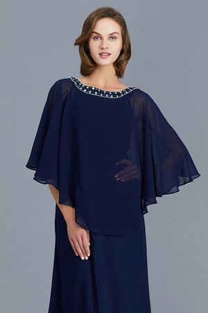 Lange Ärmeln Etui Ausgezeichnet Chiffon Bodenlanges Brautmutterkleid - Bild 7