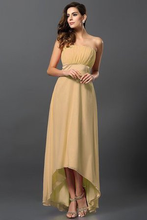 Robe demoiselle d'honneur courte de bustier a-ligne avec chiffon asymétrique - Photo 12