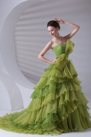 A-Linie trägerloser Ausschnitt Duchesse-Linie geschichtes Quinceanera Kleid mit Rüschen - Bild 4