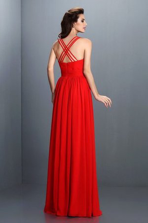 Robe demoiselle d'honneur plissage sexy de princesse avec zip en chiffon - Photo 30