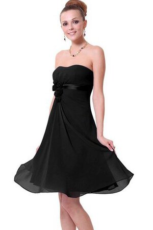 Rückenfreies A-Linie gerüschtes Chiffon mini Abschlusskleid mit Empire Taille - Bild 1