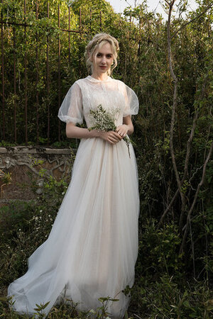 Romántico Vestido de Novia de Angelical de Fuera de casa de Manga suelta - Foto 1