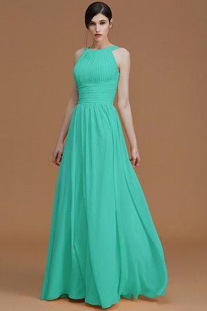 Robe demoiselle d'honneur avec zip a-ligne de princesse en chiffon manche nulle - Photo 21