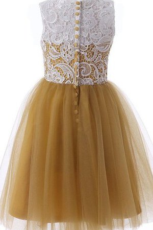 Robe de cortège enfant festonné bref avec zip en tulle de tour de ceinture en haute - Photo 2