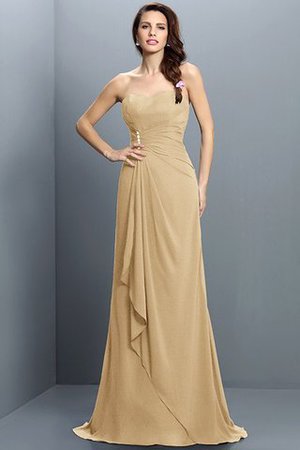 Robe demoiselle d'honneur plissage longue de sirène avec sans manches avec chiffon - Photo 12