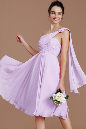 Robe demoiselle d'honneur bref ruché en chiffon ligne a avec sans manches - Photo 23