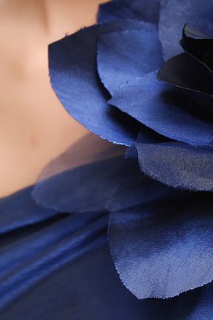 Vestido de Fiesta de Corte Sirena en Satén de Un sólo hombro de Flores de Cremallera - Foto 4