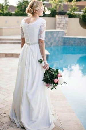 Abito da Sposa Moderno con Mezze Maniche A-Line Formale E Informale tradizionale in Chiffon - Foto 2