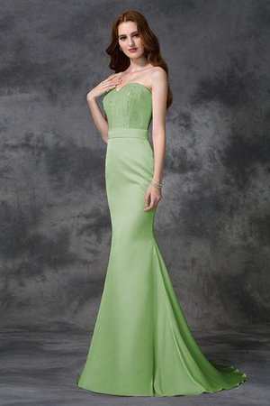 Robe demoiselle d'honneur naturel longue avec perle avec sans manches de sirène - Photo 25