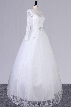 Modesto Vestido de Novia de Corte-A en Lentejuelas de Encaje Adorno de con Lentejuelas - Foto 3